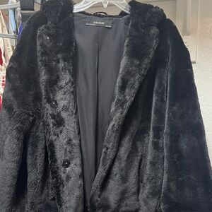 Zara faux hooded jacket